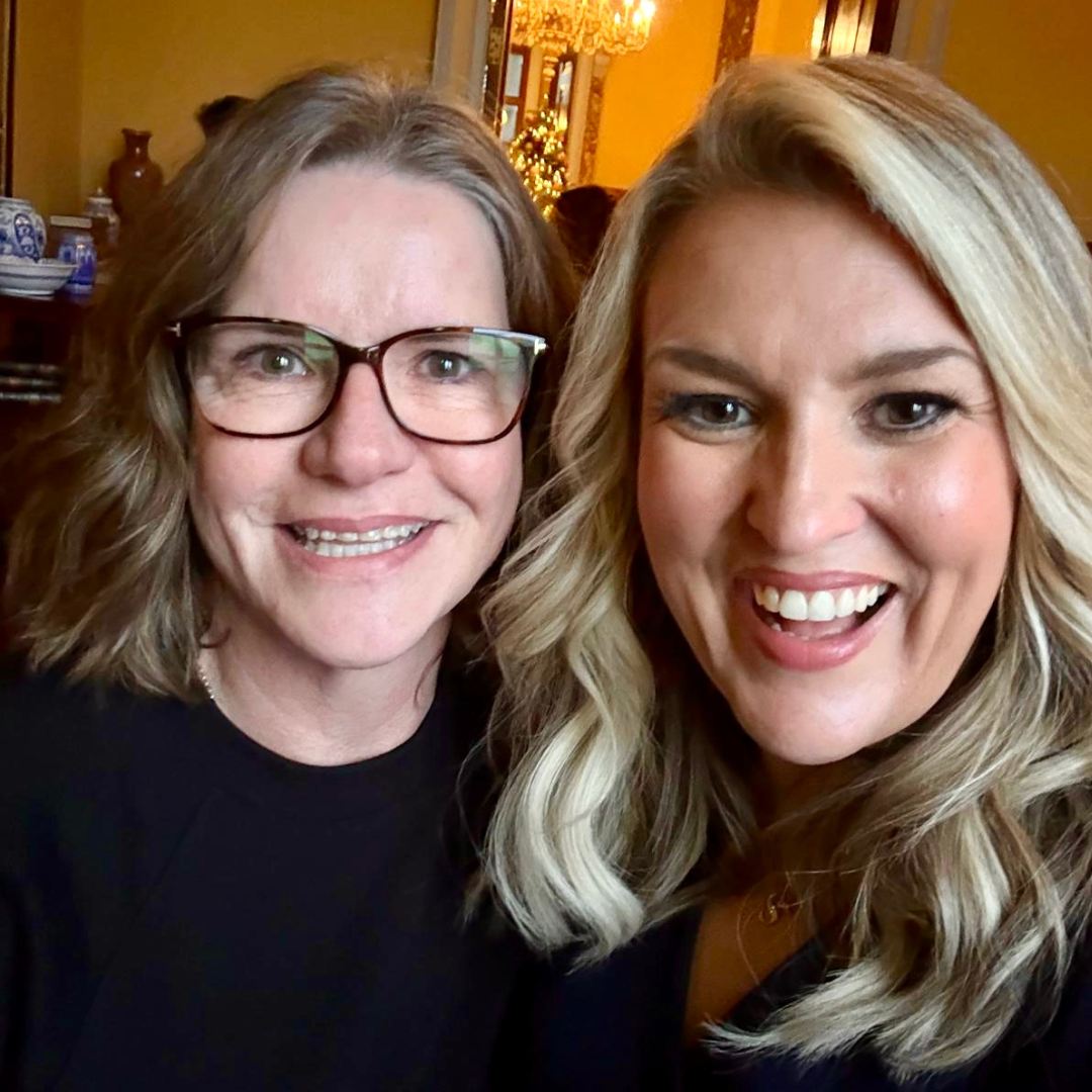 Carla, founder of Good Wash Day, with her Dragons’ Den investor Sara Davies