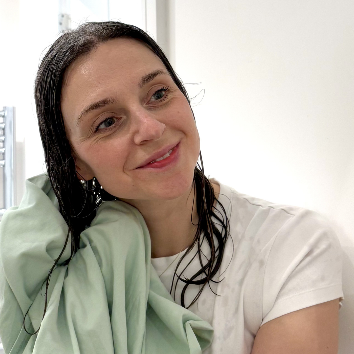 Organic Jersey Cotton Hair Towel – Pastel Colours