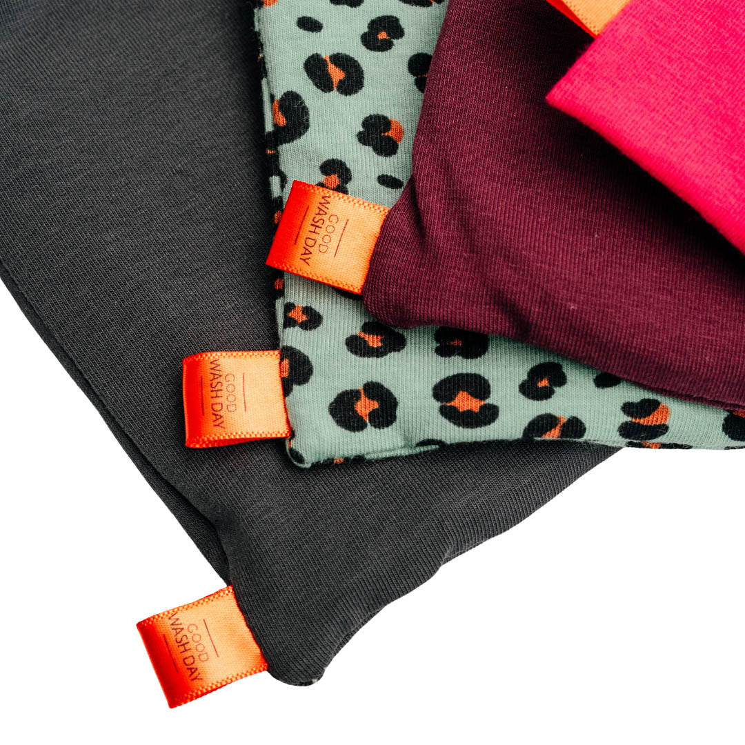 Organic jersey cotton face cloths close-up detail - Good Wash Day