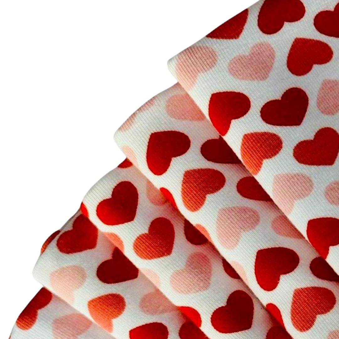 Organic jersey cotton hair towel in Hearts