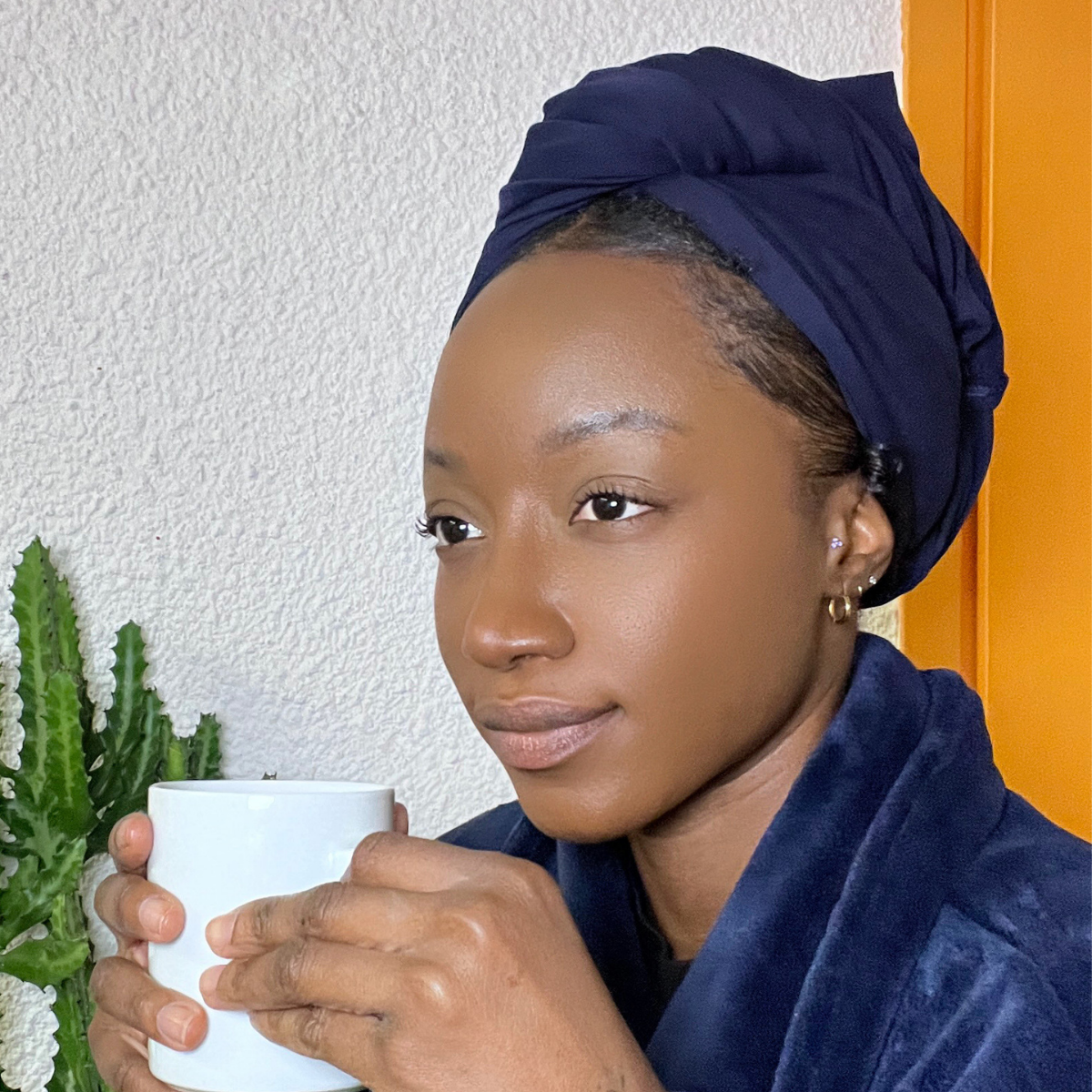 Organic Jersey Cotton Hair Towel – Neutral Colours